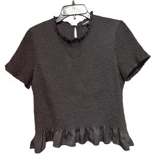 Express Black Textured Top